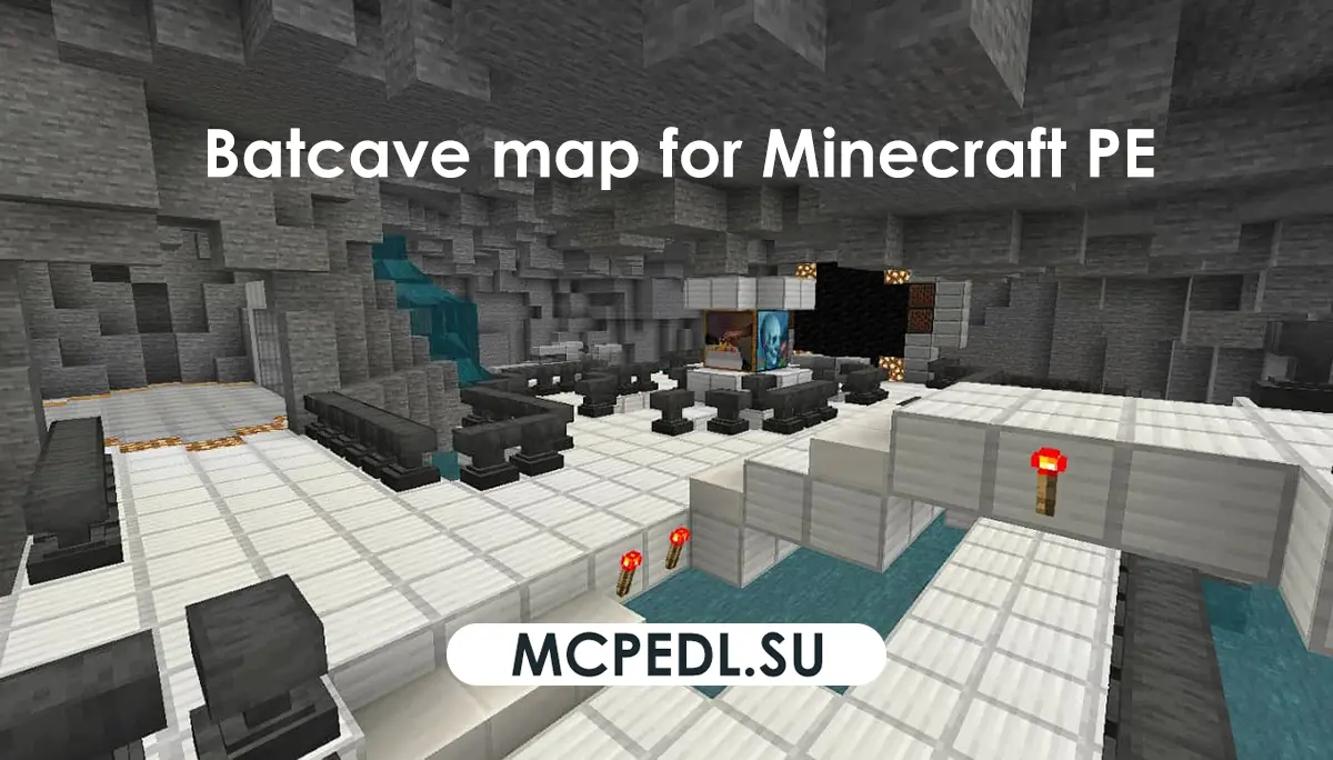 Batcave map for Minecraft PE